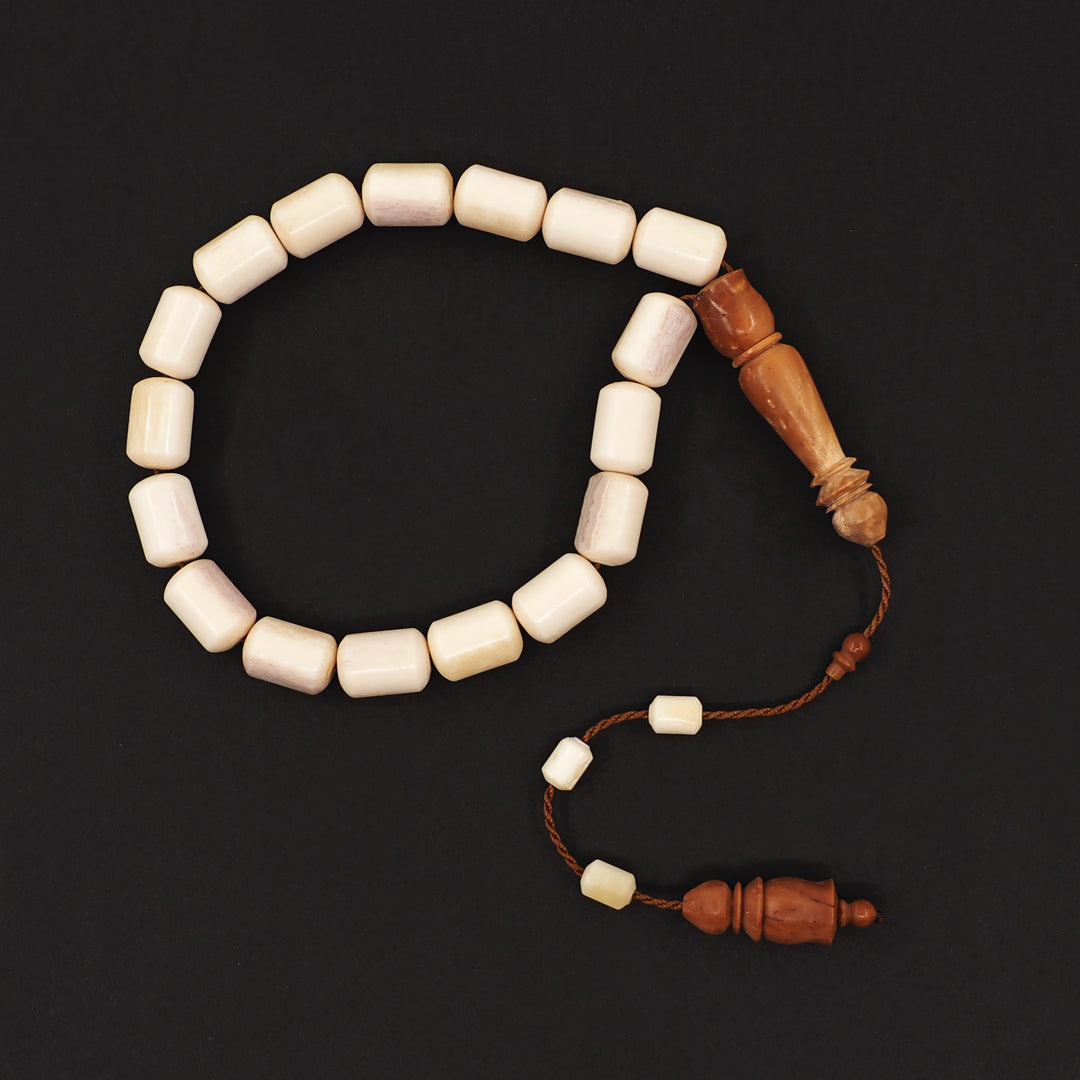 Handcrafted Camel Bone Tasbeeh with Kuka Wood Imam Bead – WATD367