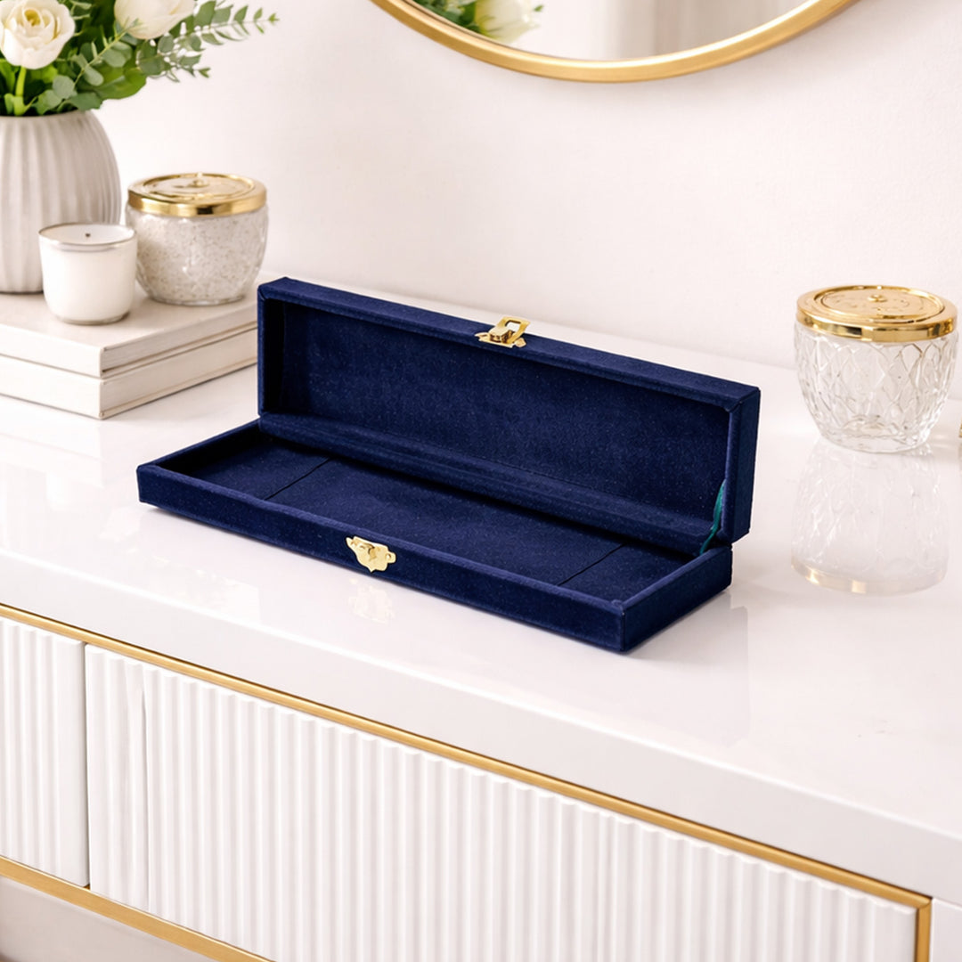 Exclusive Velvet-Covered Wooden Tasbeeh Box – WATD379