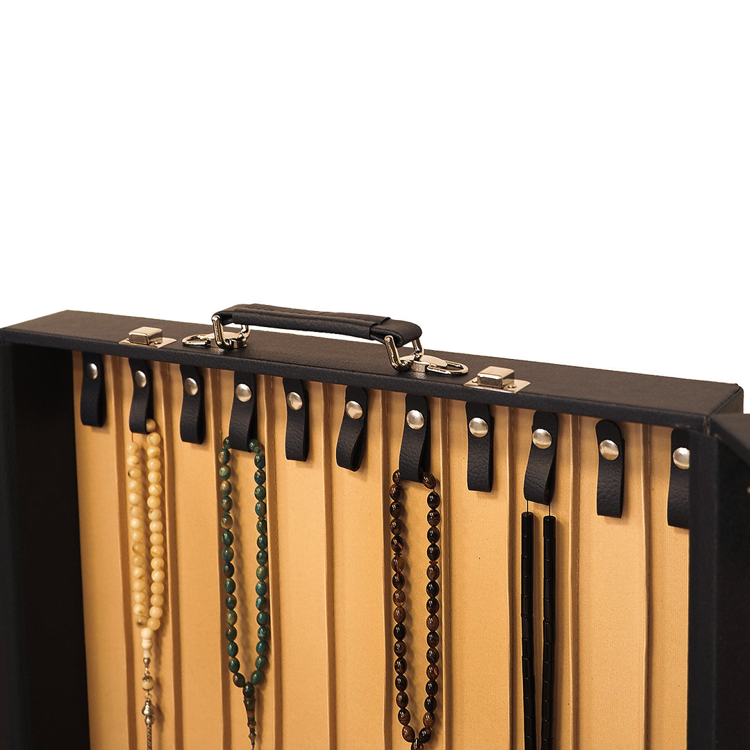 Exclusive Leather-Covered Wooden Tasbeeh Case – WATD380