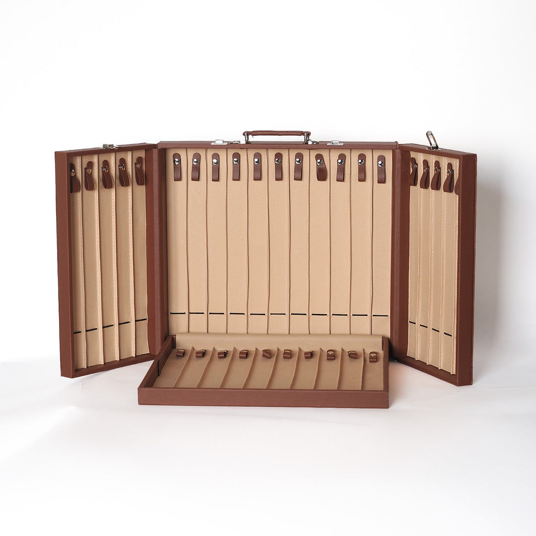 Exclusive Leather-Covered Wooden Tasbeeh Case (For up to 31 Tasbeehs) – WATD380