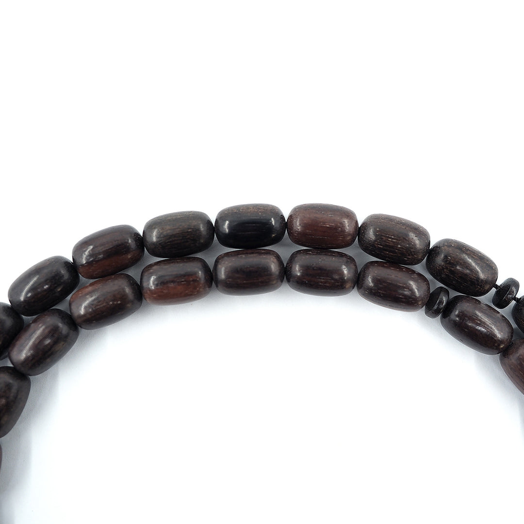 Premium Red Ebony Wood Tasbeeh with Capsule Cut Beads &amp; Engraved Imam Bead – WATD396