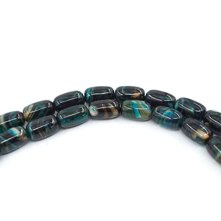 Capsule-Cut Countersunk-Drilled Catalin Tasbeeh with Silver Imam Bead – WATD421