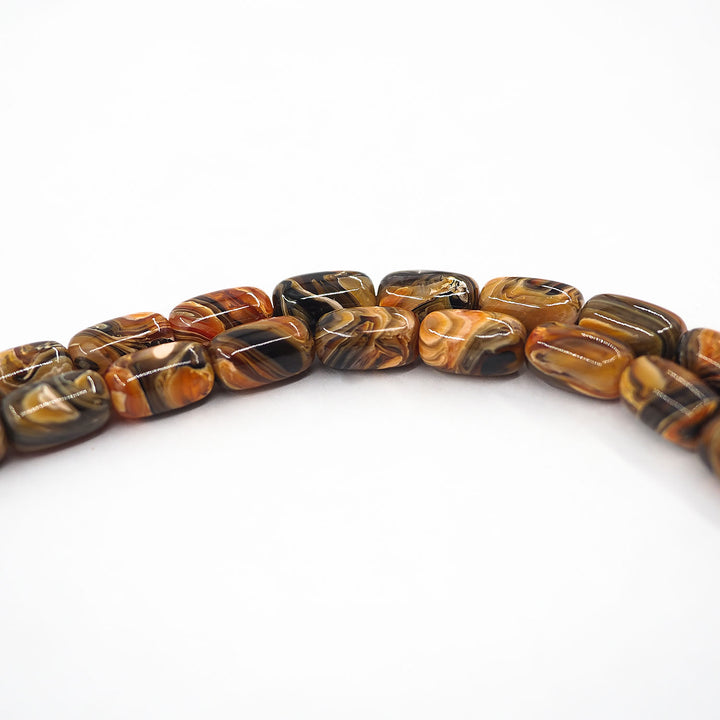 Capsule-Cut Countersunk-Drilled Catalin Tasbeeh with Silver Imam Bead – WATD424