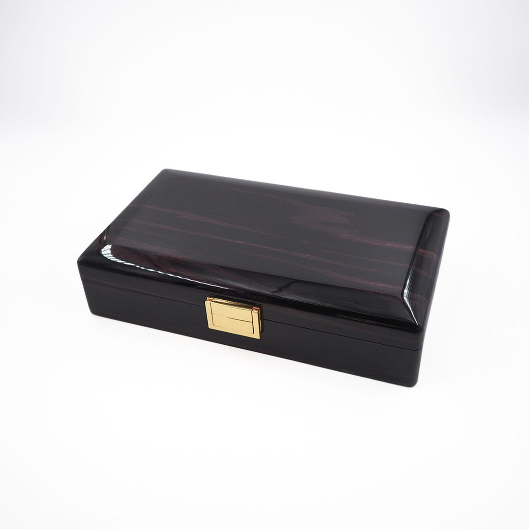 Magnificence Series Burgundy Pattern Wooden Tasbeeh &amp; Accessories Box - WATD436
