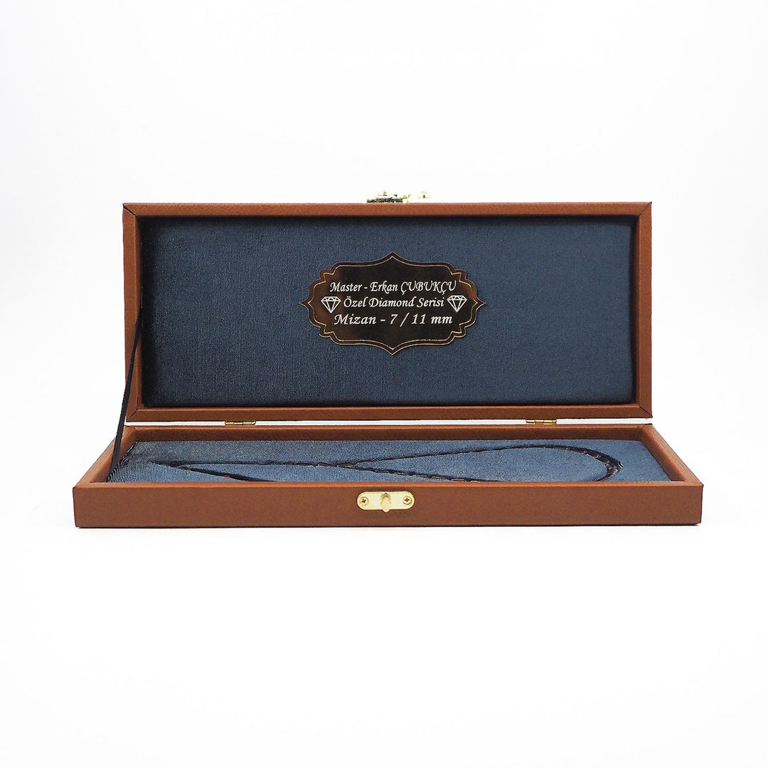 Mastercrafted Diamond-Detailed Blue Pressed Amber Tasbeeh (Special Box) – WATD449