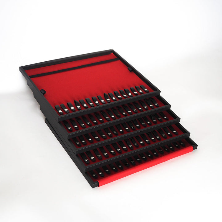 Exclusive Black Leather-Covered Wooden Tasbeeh Case (For up to 114 Tasbeehs) - WATD508