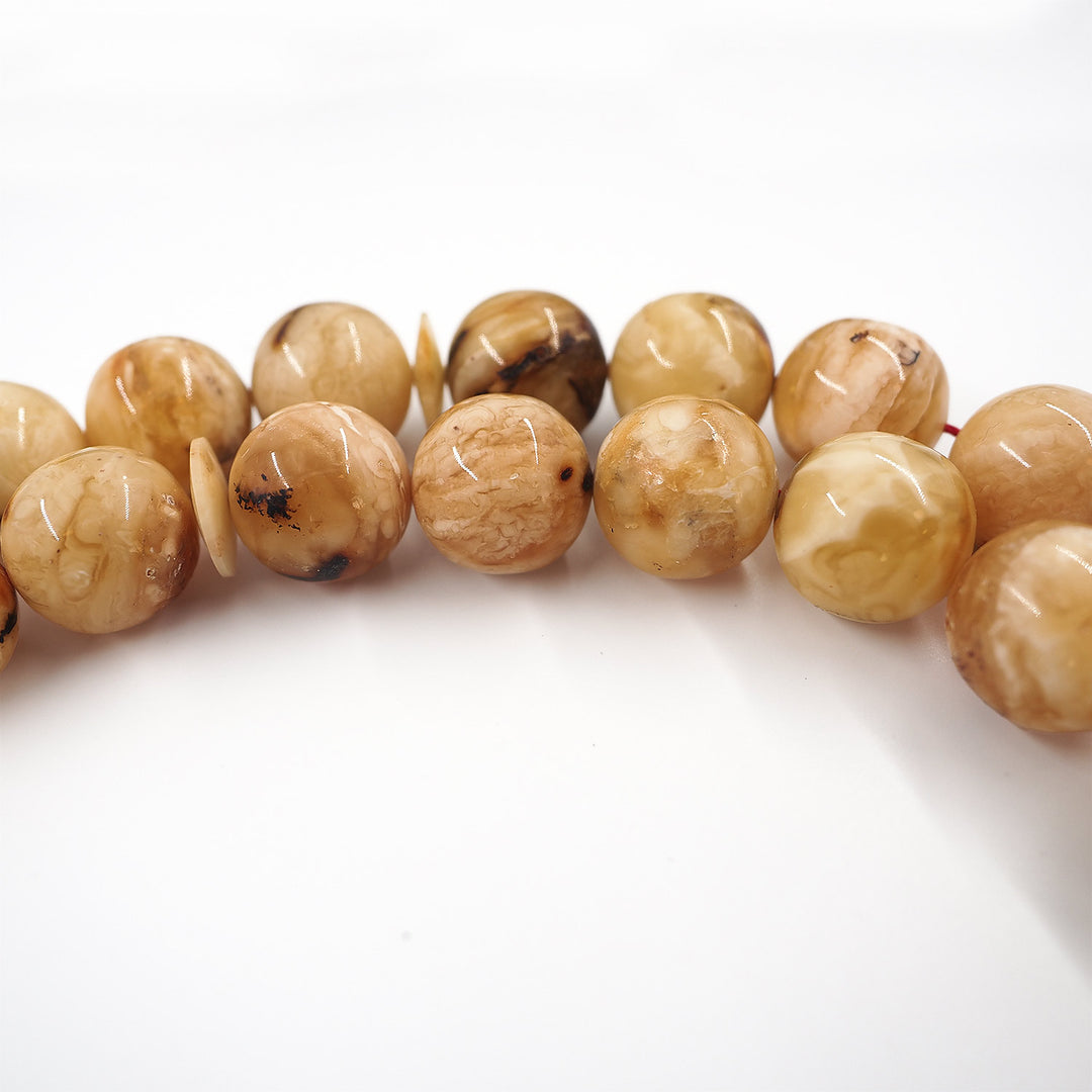 Sphere Cut Natural Amber Tasbeeh with Premium Gift Box – WATD544