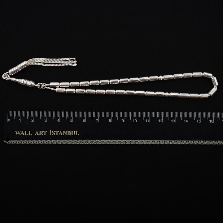 Mastercrafted Silver Tasbeeh with Silver Tassel – WATD529