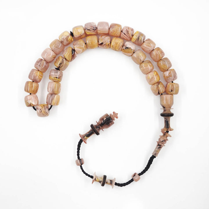 Ottoman-Style Pressed Amber Tasbeeh – WATD550