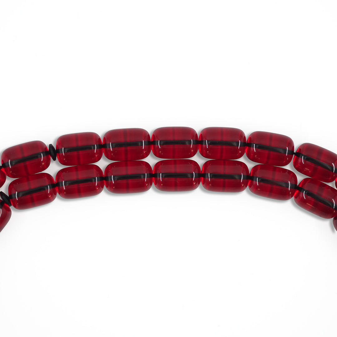 Capsule Cut Fire Amber Tasbeeh – WATD564