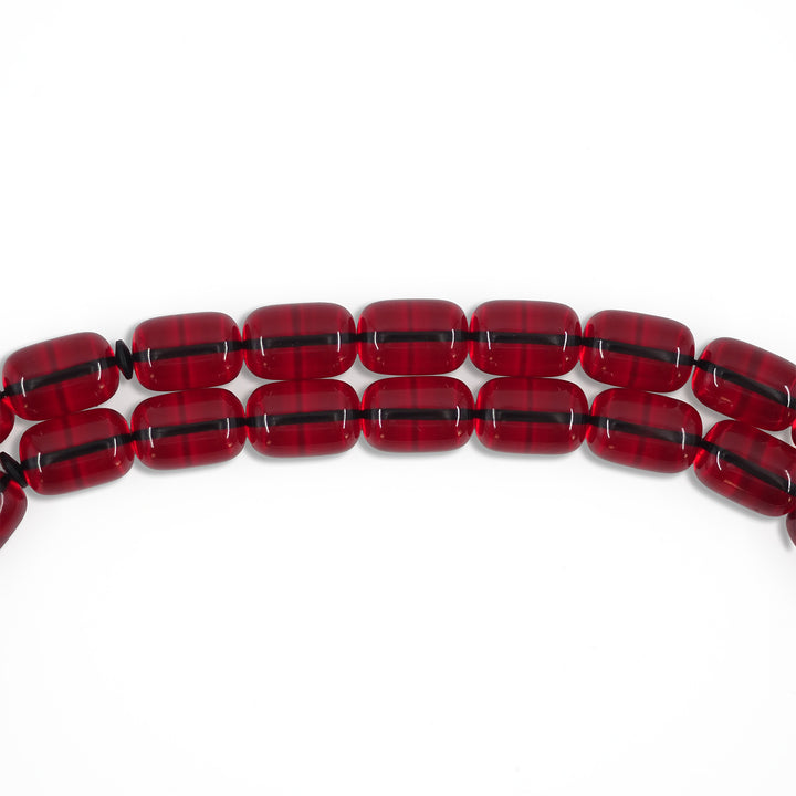 Capsule Cut Fire Amber Tasbeeh – WATD564