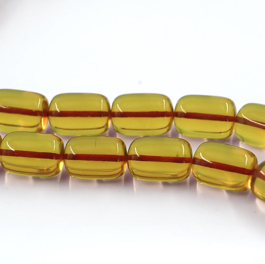 Capsule Cut Fire Amber Tasbeeh – WATD567
