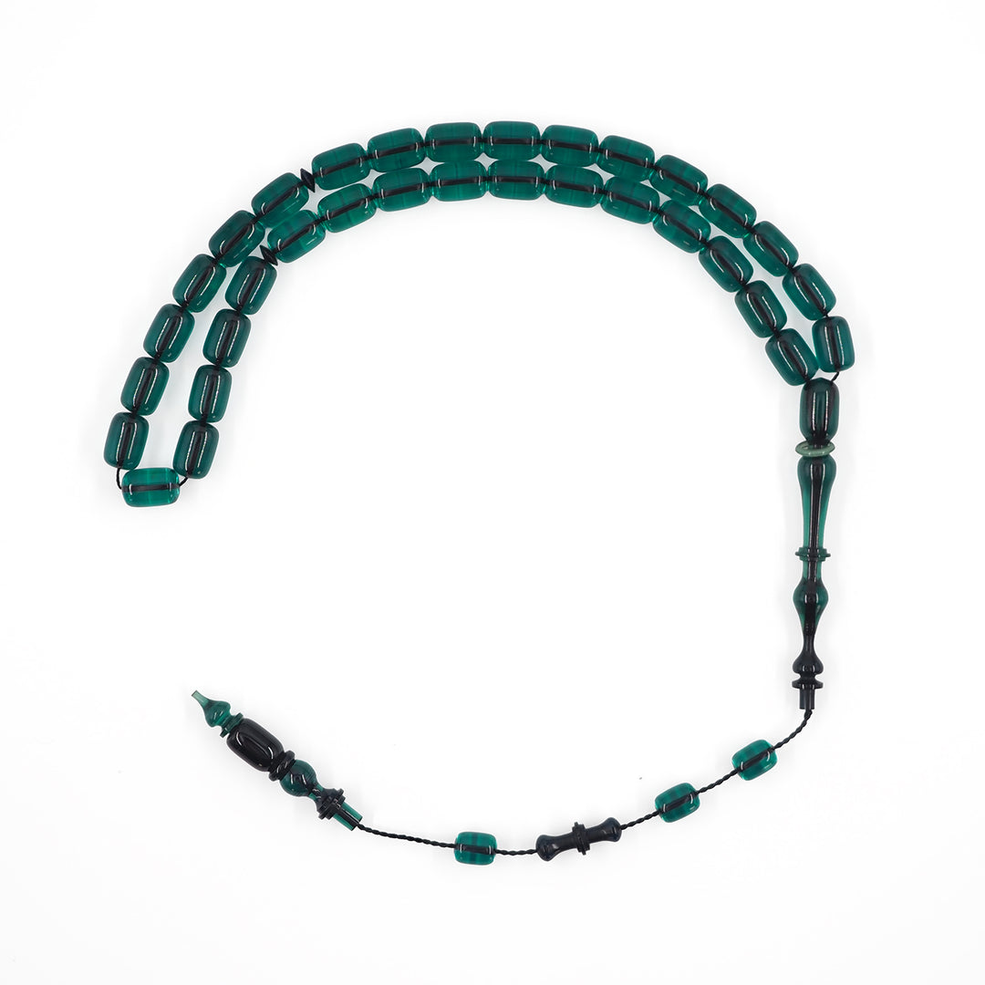 Capsule Cut Fire Amber Tasbeeh – WATD568