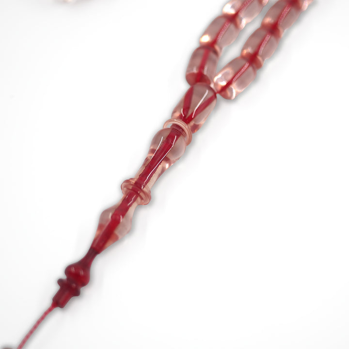 Capsule Cut Fire Amber Tasbeeh – WATD569