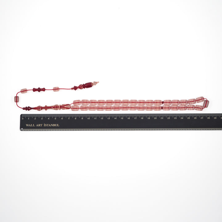 Capsule Cut Fire Amber Tasbeeh – WATD569