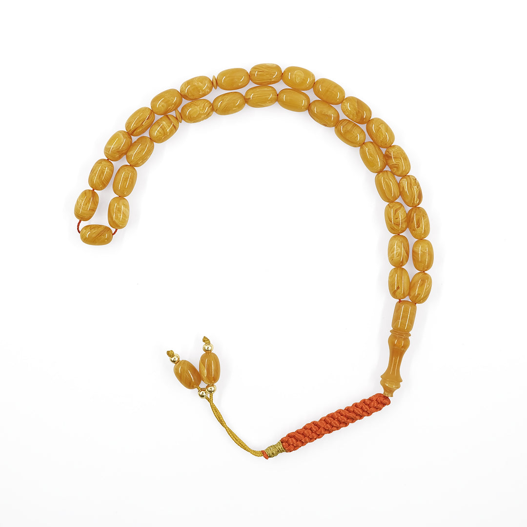 Macrame Braided Capsule Cut Catalin Tasbeeh - WATD583