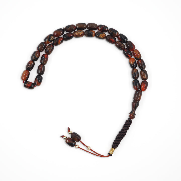 Macrame Braided Capsule Cut Catalin Tasbeeh - WATD584