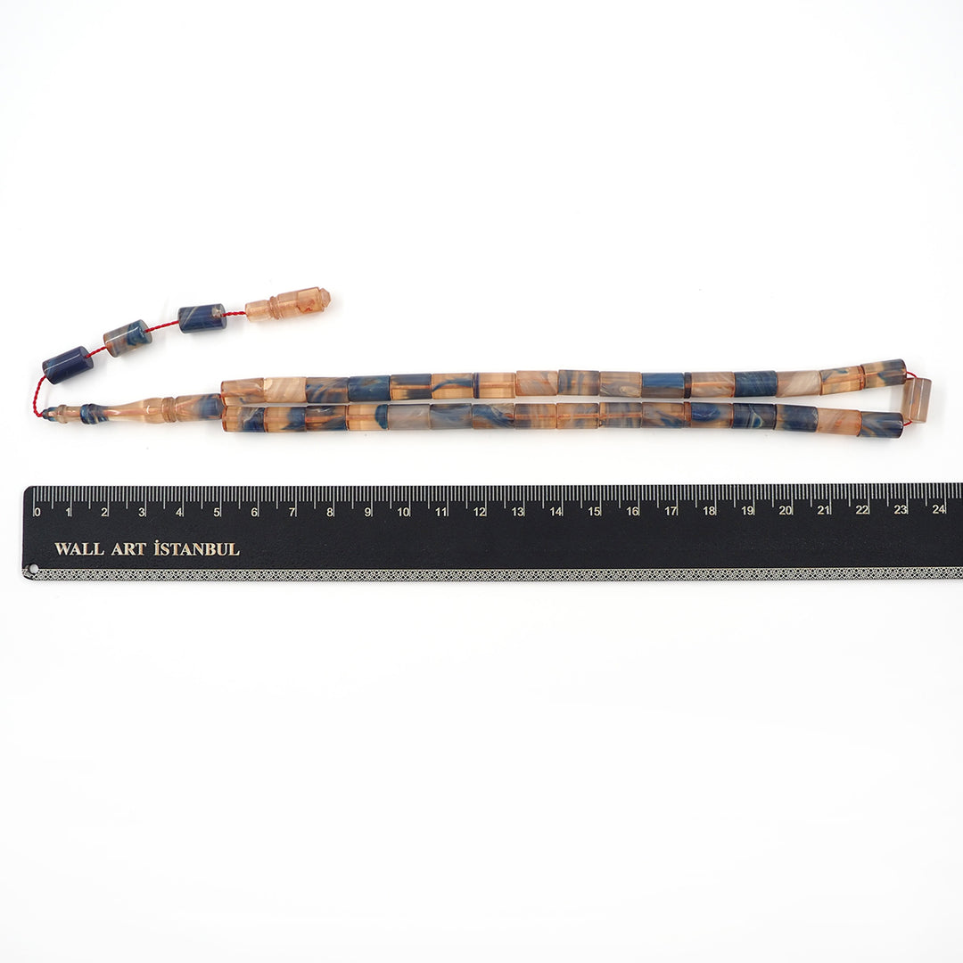 Cut-Style Pressed Amber Tasbeeh - WATD609