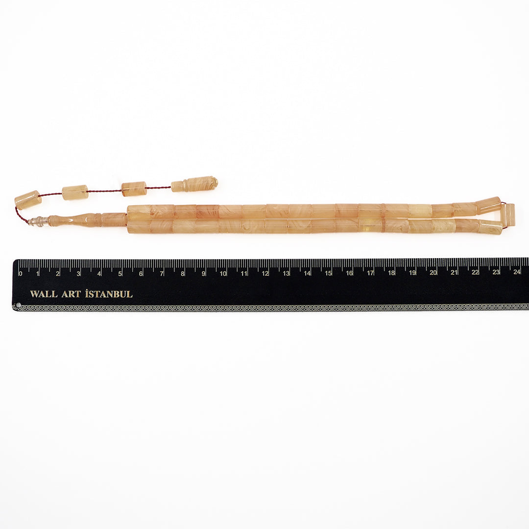Cut-Style Pressed Amber Tasbeeh - WATD610