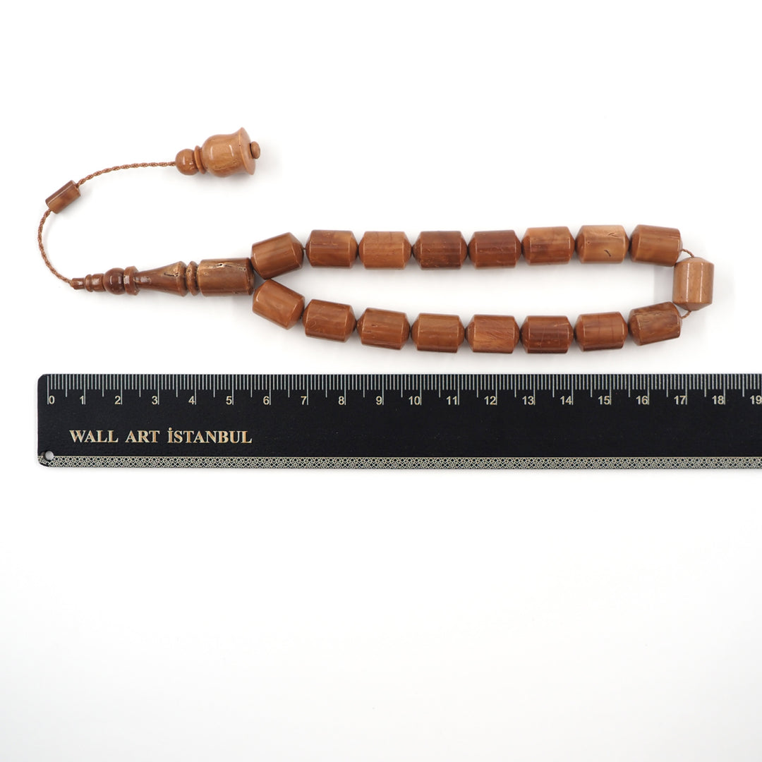 Pointed Capsule Cut Mascot Size Kuka Wood Tasbeeh - WATD613