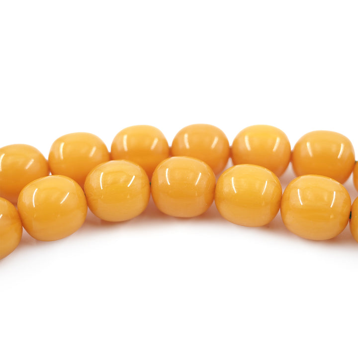 Rod Material Mascot Size Pressed Amber Tasbeeh - WATD647