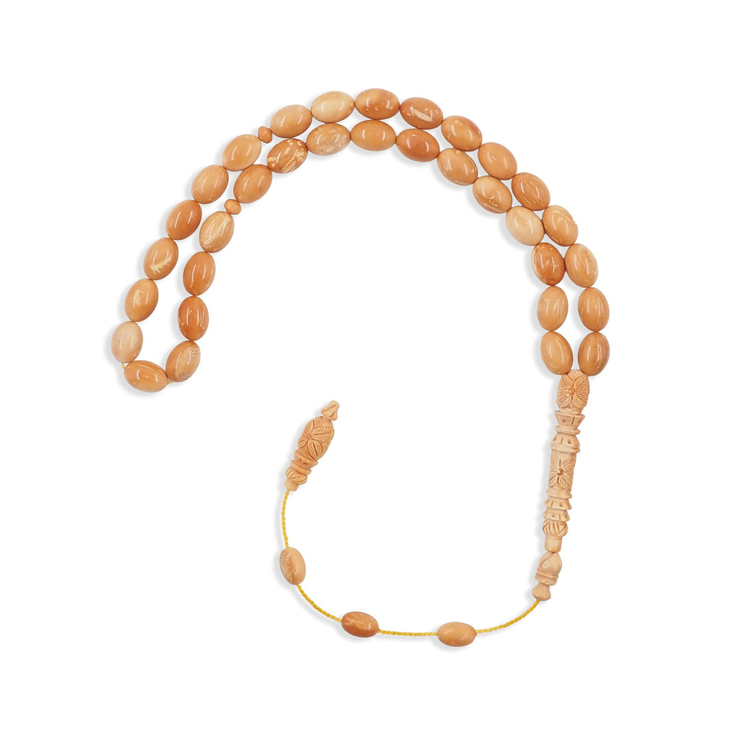 Saray Kuka Wood Tasbeeh with Nakkash Imam Bead and Oval Cut - WATD655