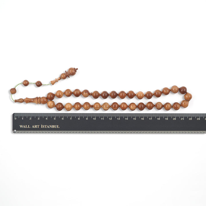 Istanbul Model Pointed Round Cut Kuka Wood Tasbeeh - WATD658