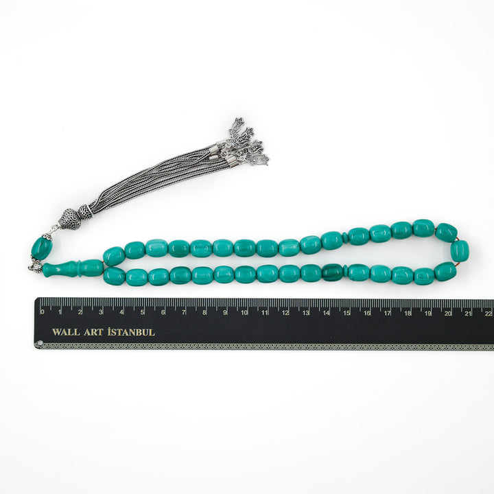 Catalin Tasbeeh with Silver Tassel  – WATD664