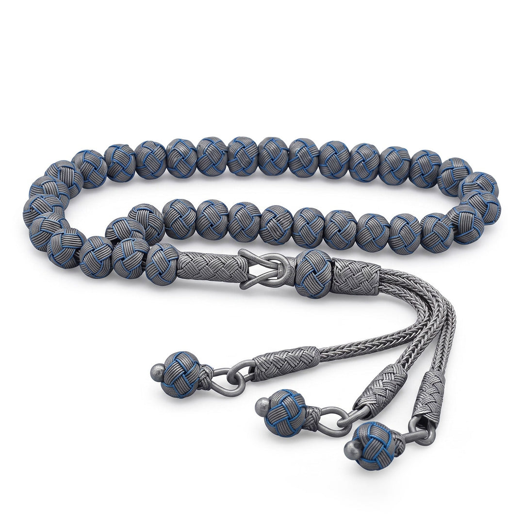 Handwoven 1000-Fineness Silver Kazaziye Tasbeeh – WATD700
