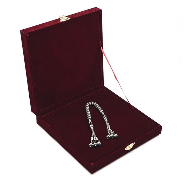 Handwoven 1000-Fineness Silver Zaza-Style Kazaziye Tasbeeh – WATD701
