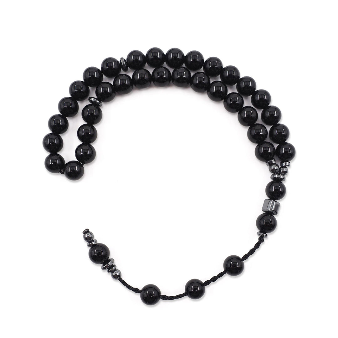 Natural Onyx Round-Cut Tasbeeh - WATD803
