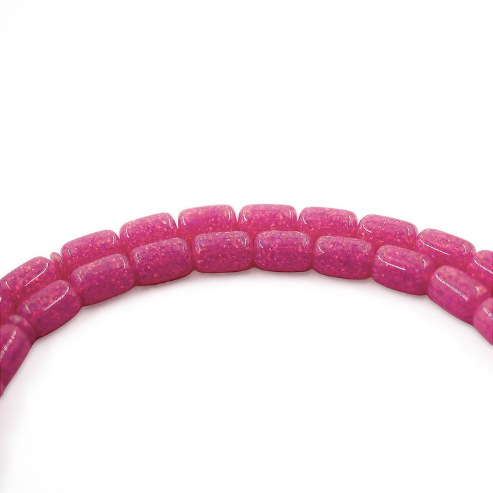 Masterfully Crafted Glittered Opal Capsule-Cut Tasbeeh - WATD813