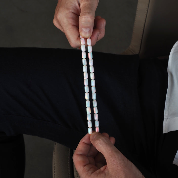 Masterfully Crafted Opal Capsule-Cut Tasbeeh - WATD818