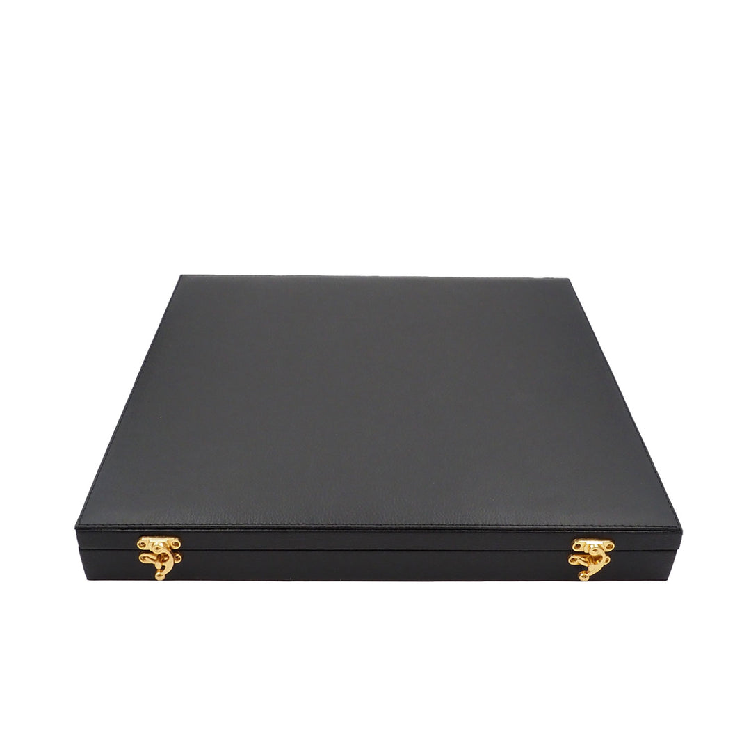 Exclusive 11-Piece Fire and Pressed Amber Tasbeeh Set (With Black Leather-Covered Wooden Case) - WATD845