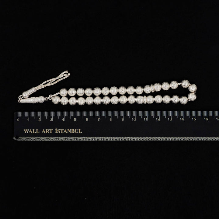 Round-Cut 925 Sterling Silver Tasbeeh - WATD860