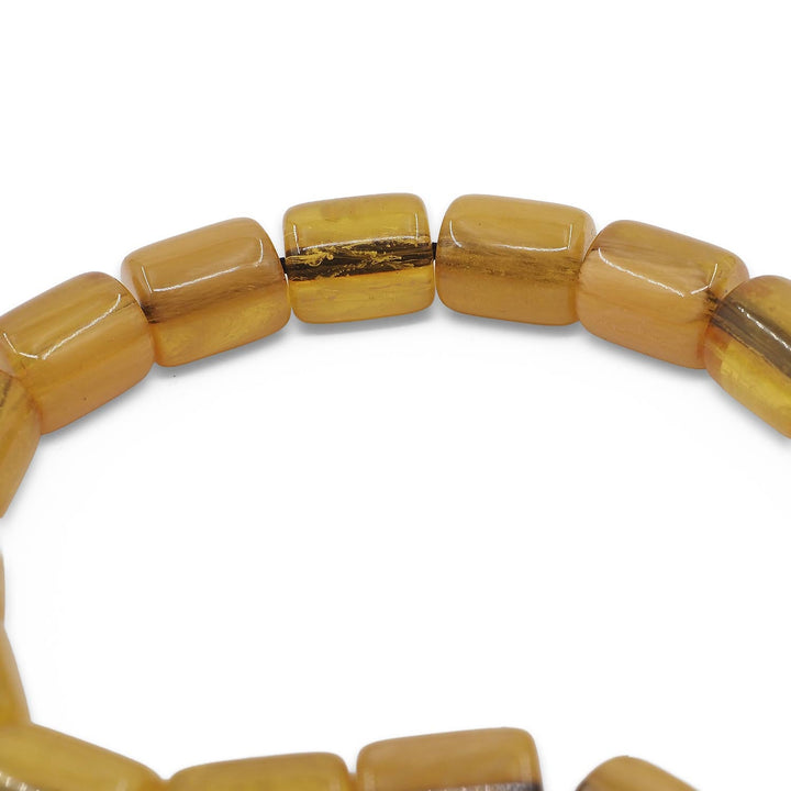 Large-Bead Faceted-Cut Fire Amber Tasbeeh with System Tassel - WATD864
