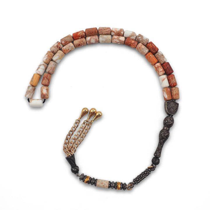 Natural Stone Capsule-Cut Tasbeeh - WATD871