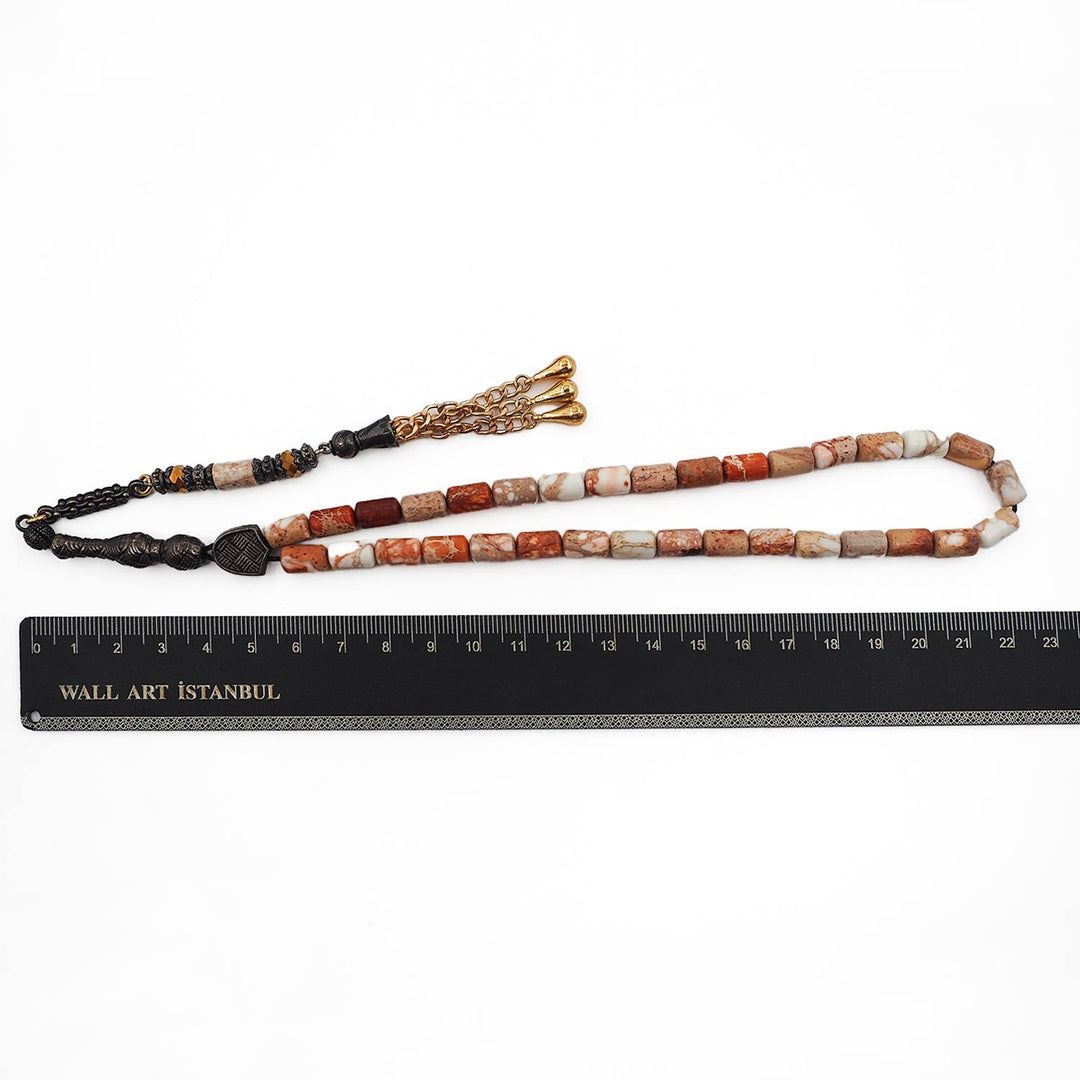 Natural Stone Capsule-Cut Tasbeeh - WATD871