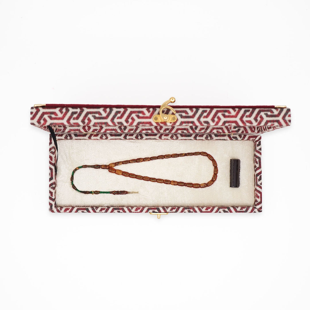 Master-Crafted Pressed Amber Tasbeeh with Special Box - WATD913