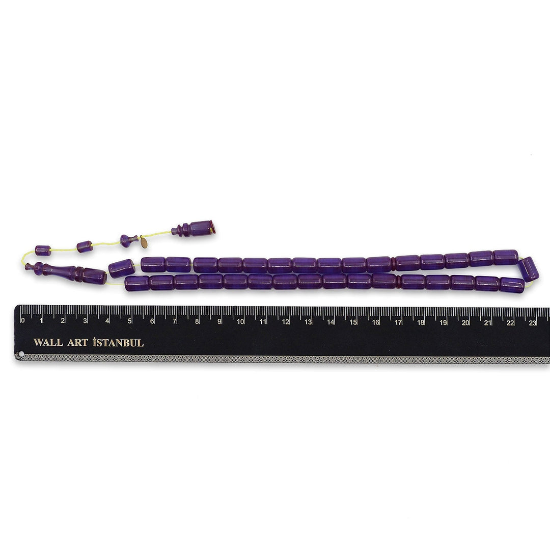 Glittered Pressed Amber Tasbeeh with System Tassel - WATD921