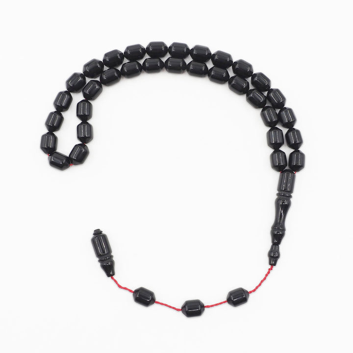 Fire Amber Tasbeeh with Pointed Capsule-Cut Beads - WATD950