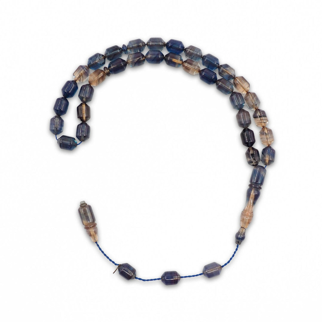 Fire Amber Tasbeeh with Pointed Capsule-Cut Beads - WATD952