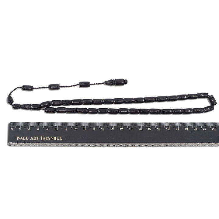 System Tassel Glittered Pressed Amber Tasbeeh - WATD954