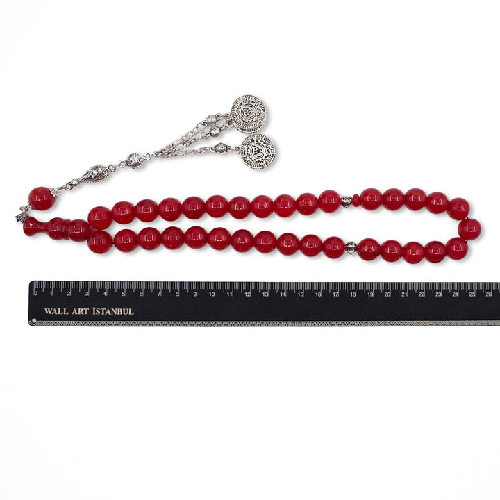 Sphere-Cut Rod Material Tasbeeh with Alpaca Tassel - WATD966