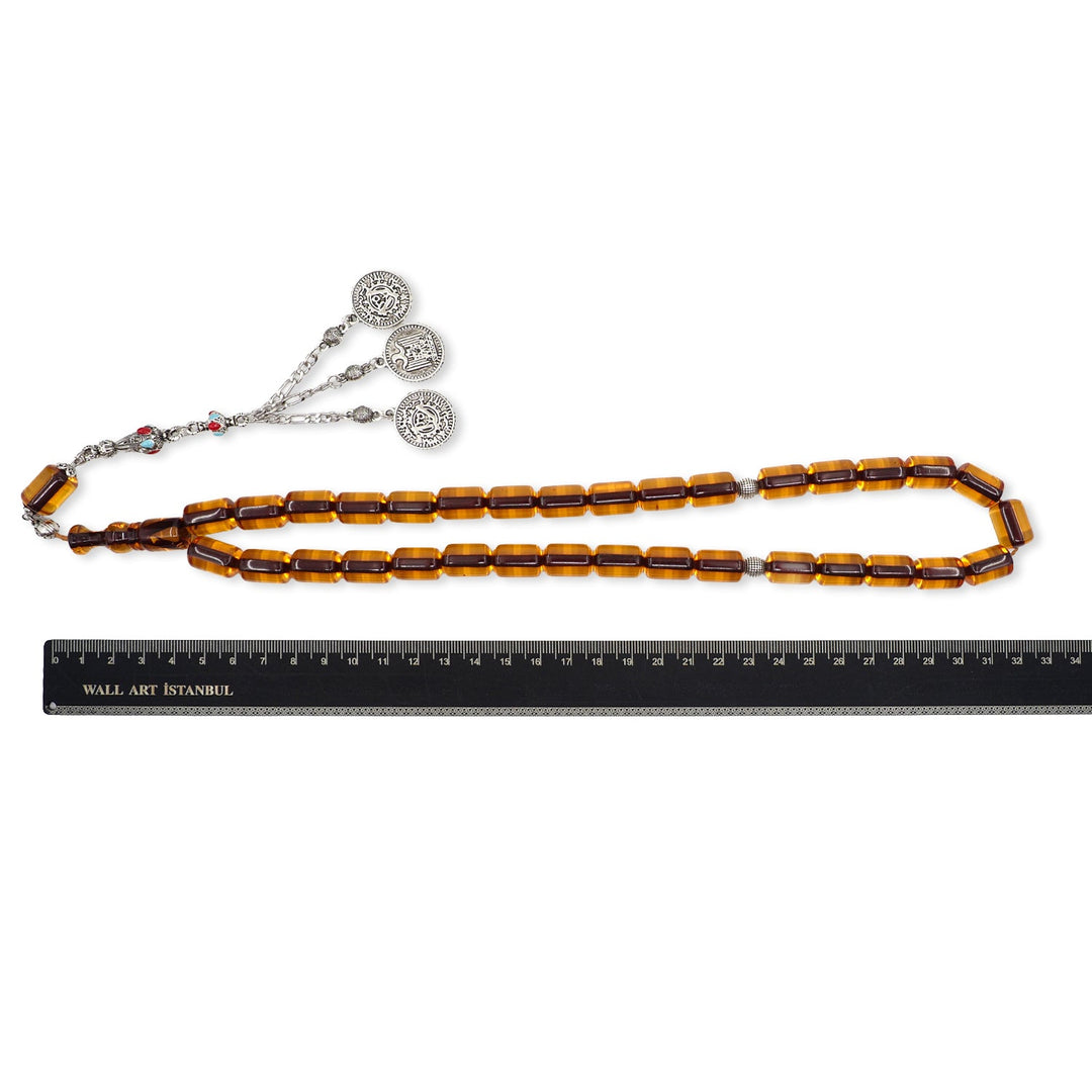 Capsule-Cut Rod Material Tasbeeh with Alpaca Tassel - WATD967