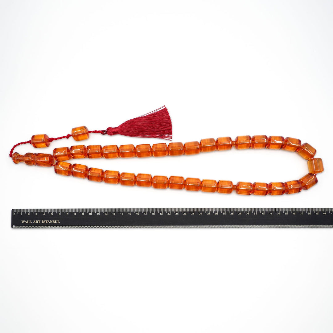 Ottoman-Style Rod Amber Tasbeeh - WATD969
