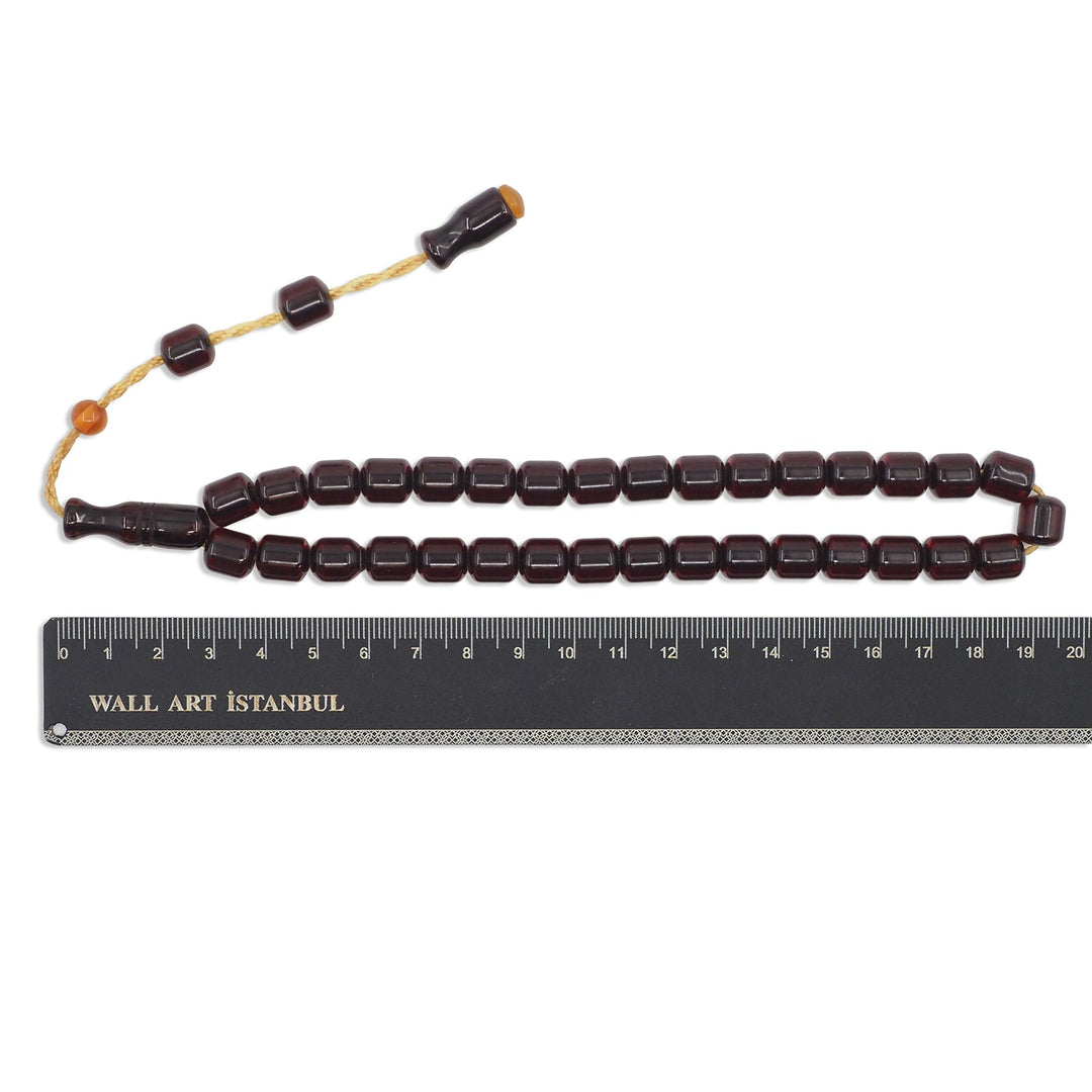 Pressed Amber Rod Material System Tasbeeh - WATD974