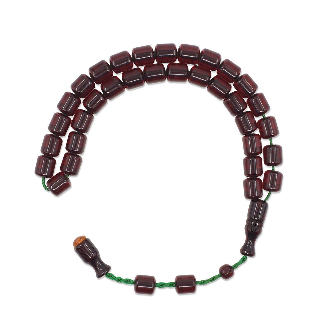 Pressed Amber Rod Material System Tasbeeh - WATD975
