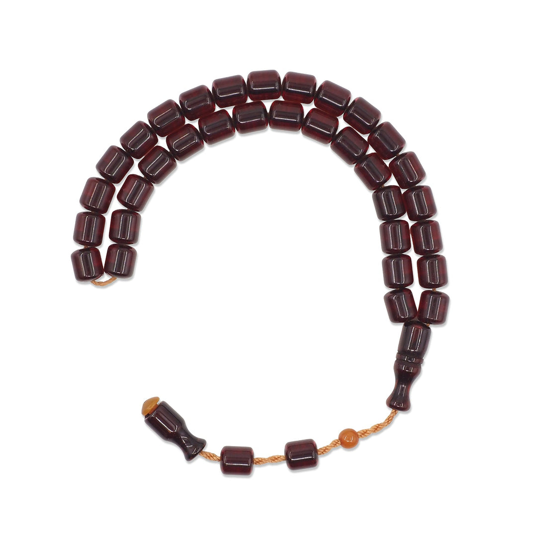 Pressed Amber Rod Material System Tasbeeh - WATD977