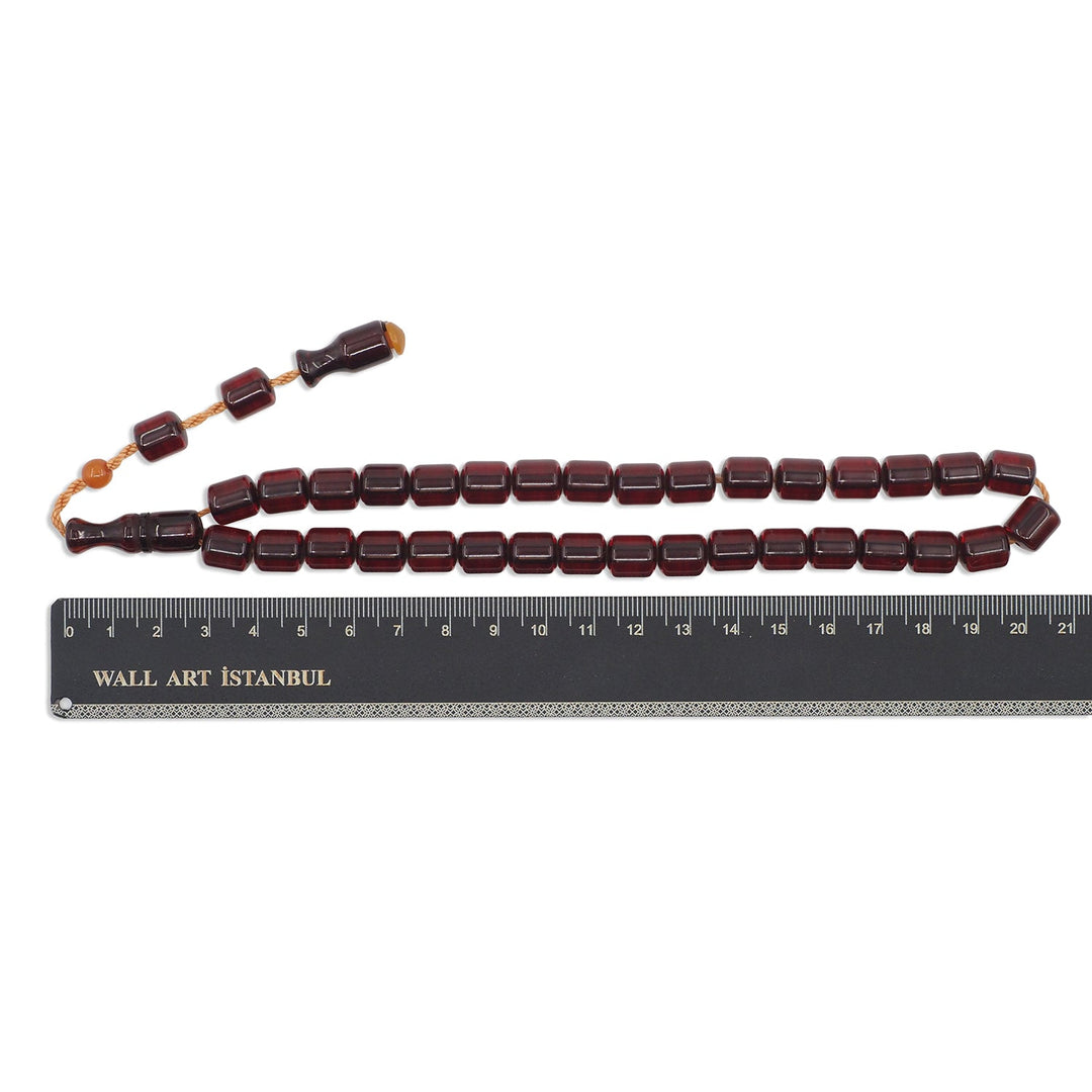 Pressed Amber Rod Material System Tasbeeh - WATD977